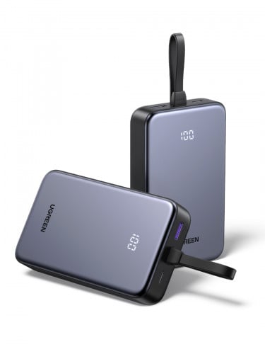 UGREEN 20000mAh Power Bank with Built-in Cable 20w 45762 35340