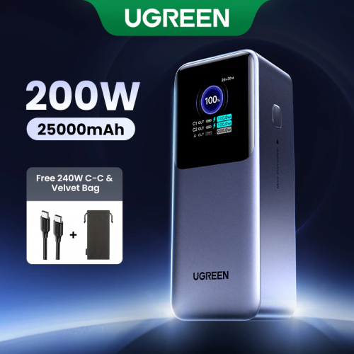 UGREEN 25000mAh 200W Fast Charging Power Bank 35525B