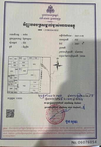 ខ្មុំត្រូវការលក់ដី មួយកន្លែង ប្លង់រឹង