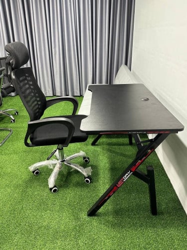 Gaming desk set with office chair