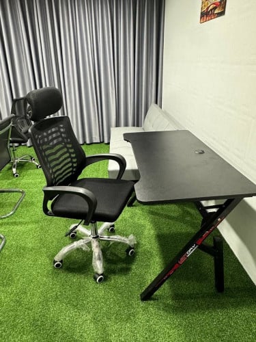 Gaming desk set with office chair