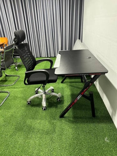 Gaming desk set with office chair