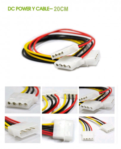 Power Supply IDE DC Y Cable 4pin