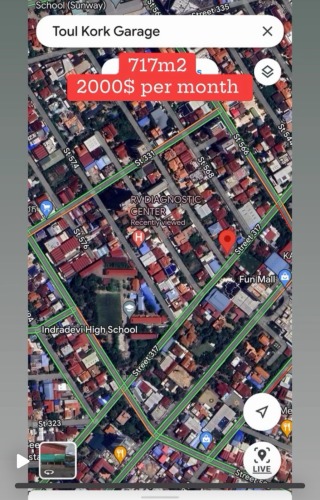 ដីកេង ទួកគោកសម្រាប់ជួល 717ម2