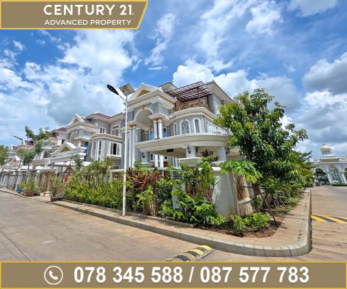 🏘 វីឡាទោល (កែង) សម្រាប់ជួល ក្នុងបុរី វិមានភ្នំពេញ​ 6A
