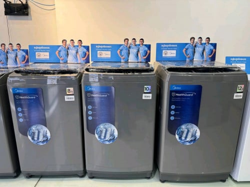 មានលក់ម៉ាស៊ីនបោកគក់ Midea 12 kg Midea ថែមជើង