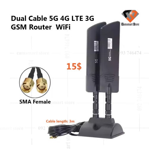 Dual Cable 5G 4G LTE 3G GSM Router WiFi CPE Pro External Wireless Antenna