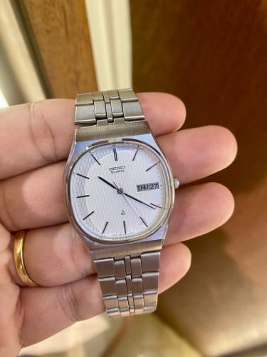 Original Rarest Vintage SEIKO Seagull Linen Textured White Dial JDM 1983 - (Condition 95%)