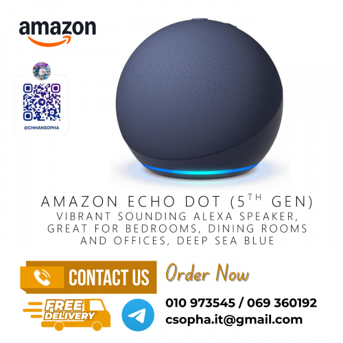 Amazon Echo Dot (5th Gen), Deep Sea Blue