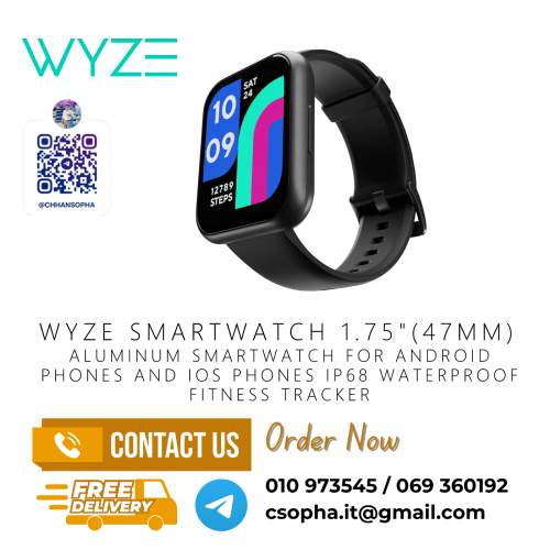 WYZE Smart Watch, 1.75"(47mm)Aluminum Smartwatch