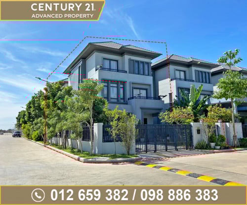 🏘 វីឡាឃ្វីន កែង(Queen-B) សម្រាប់ជួល​​ ក្នុងបុរី ជីបម៉ុង50ម