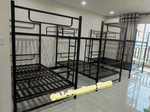 គ្រែ២ជាន់(ខ្មៅ)120*200