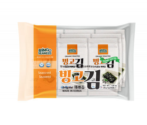 Bingo Seasoned Seaweed laver Original flaver (5gx9pack)/set