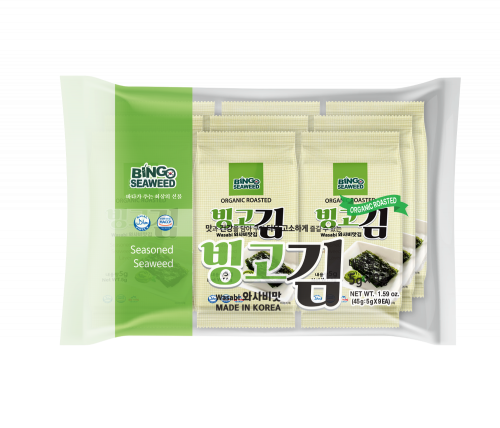 Bingo Seasoned Seaweed Laver Wasabi Flavor (5gx9pack)/set