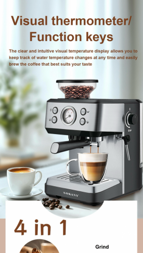 Coffee Maker & Grinder 4 in 1