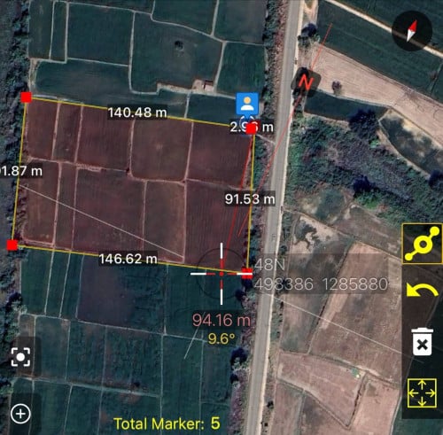 ដីចំការលក់បន្ទាន់ 80m x 120m
