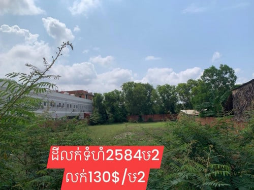 ដីអាជីកម្មលក់លេីផ្លូវបេតុងធំនៅសង្កាត់ស្វាយដង្គក្រុងសៀមរាប