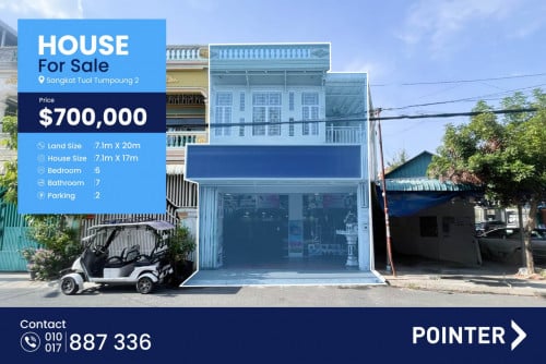 ផ្ទះសម្រាប់លក់នៅជិតផ្សារទួលទំពូង | House for sale near Russian Market