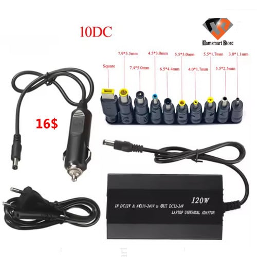 Laptop Adapter Power Charger Universal 120W Laptop Car DC Charger