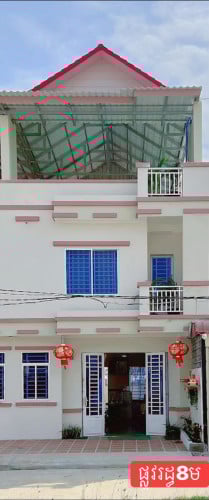 ផ្ទះលក់ ក្រោមទីផ្សា 40%  39500ហ្រ្វីកាត់ភ្លង់រឹងជូន 100%