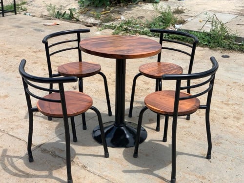 table set with four chairs for coffee shop and restaurant