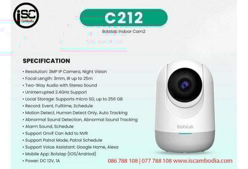 Botslab C212 Cam-2 3MP-2K Security Camera