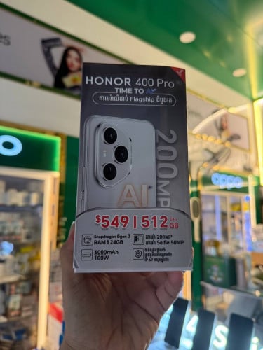 Honor 400 Pro5G Ram12G+12G/512GB ថ្មីប្រអប់មានធានាក្រុមហ៊ុន1ឆ្នាំថែមជូនការដូពិសេស