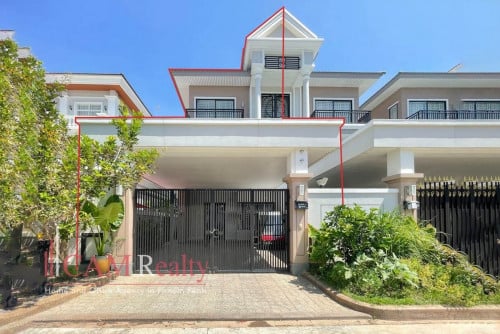 ផ្ទះវីឡាភ្លោះ សម្រាប់លក់ក្នុង បុរីប៉េងហួតបឹងស្នោរ