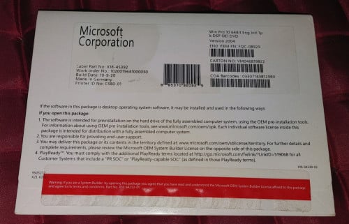 Win Pro 10 64Bit Eng Int