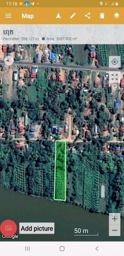 ដីជាប់ទន្លេសម្រាប់លក់នៅខាងកោះរកាខេត្តព្រៃវែង