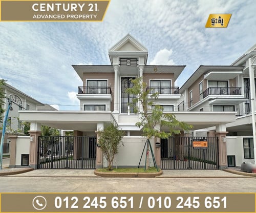 🏘 វីឡាភ្លោះ (Twin-B) ក្នុងបុរី ប៉េងហួត50ម ត្រូវការលក់បន្ទាន់ខ្លាំង ​