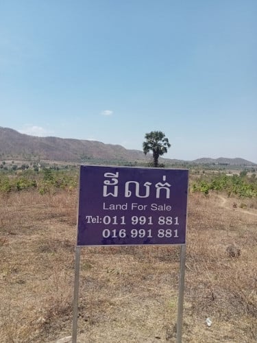 ដីលក់ ១៤ហិចតាជាង $៥ ក្នុង១ម៉ែត្រការេ ប្ងង់រឹង នៅបសេដ្ឋ ខេត្តកំពង់ស្ពឺ