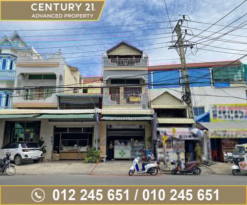 🏘 ផ្ទះអាជីវកម្ម  នៅលើផ្លូវធំព្រៃស ជិតស្តុបចំការដូង ត្រូវការលក់បន្ទាន់ខ្លាំង