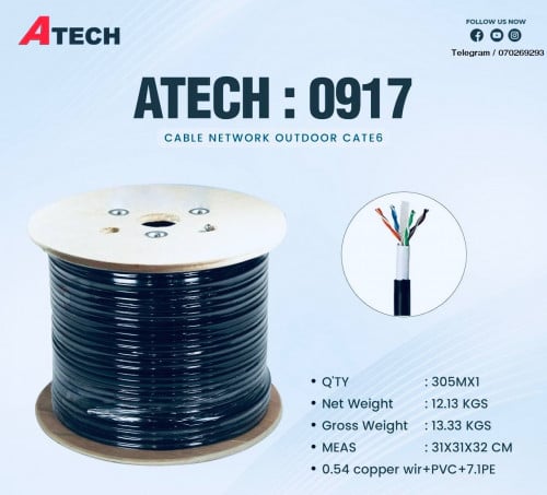 Network outdoor CAT6 ATECH 0917