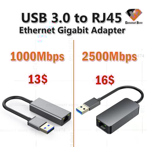 USB 3.0 to RJ45 Network Card Lan Adapter 10/100/1000 Mbps Ethernet Adapter