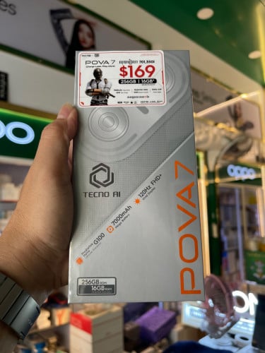 POVA7 Ram8G+8G/256GB ថ្មីប្រអប់ធានា13ខែតម្លៃពិសេសជូន