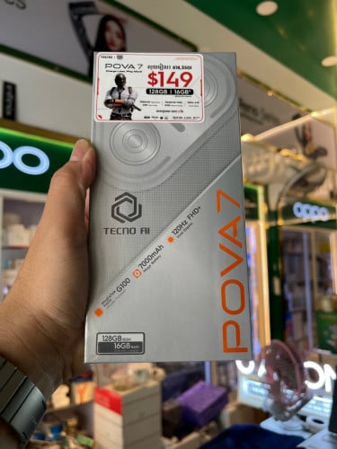 Tecno Pova7 Ram8G+8G/128GB ថ្មីប្រអប់ធានា13ខែតម្លៃពិសេសជូន