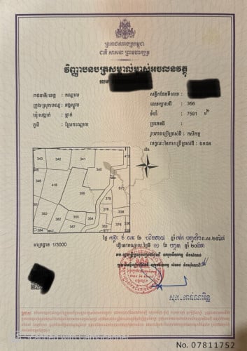 ដីលក់ប្លង់រឹង ស្រែកណ្តោល ឃុំម្កាក់ ស្រុកអង្គស្នួល ខេត្តកណ្តាល