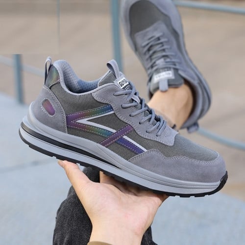 ស្បែកជើងក្បាលដែកបាតដែកទំនើបម៉ូតថ្មី (Guyisa Safety Shoe With Metal Cap and Metal Sole)