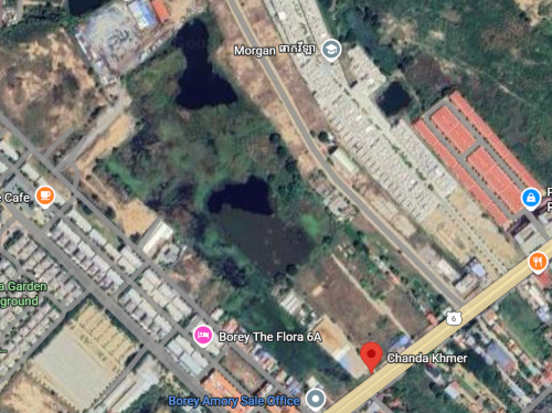 Land on Road 6A Near Borey The Flora, Chroy Chong Va