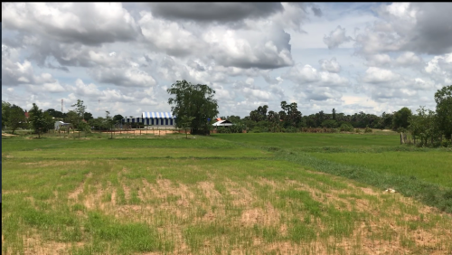 ដីសម្រាប់លក់ ទំហំ  បណ្តោយតាមផ្លូវជាតិ 71,58 ម X ទទឹង 49,45ម
