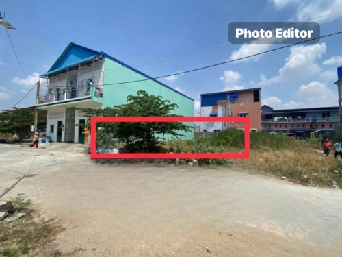 លក់ដីបន្ទាន់ប្លង់រឹង​ បែកចាន​ ល្អសម្រាប់​​ធ្វើ​ផ្ទះ​ស្នាក់នៅ​ បន្ទាប់​ជួល​ ក្បែរ​ផ្សារ​ រោងចក្រ​ ​