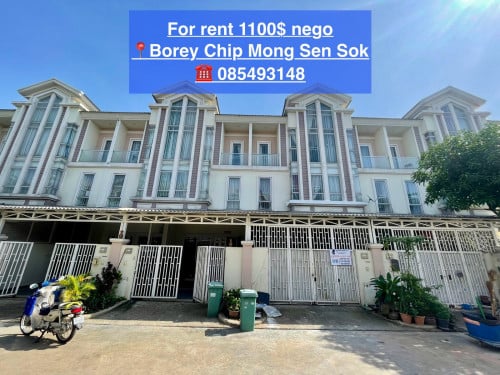 Link A for rent at Borey Chip Mong Land Sensok