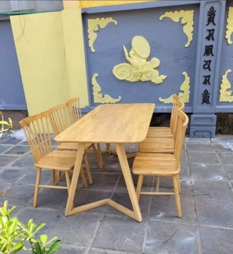 Modern table and chair dining (ឈុតតុបាយ)