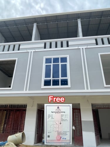 ផ្ទះពីរសន្លឹកពេញ តម្លៃធូរ ប្លង់រឹង១០០%