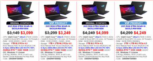 2025 ROG STRIX SCAR-16 G635LW-RW166W