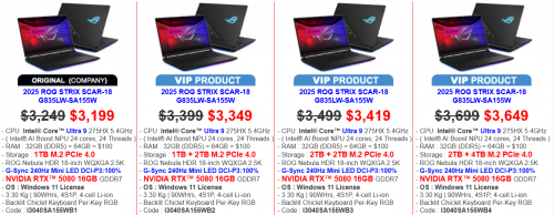 2025 ROG STRIX SCAR-18 G835LW-SA155W