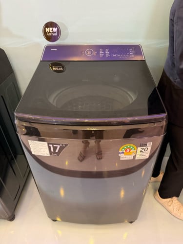 ម៉ាសុីនបោក 17kg Samsung ថ្មីកេស ថែមជើង ហ្រីតំឡើង