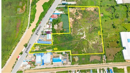ដីលក់ផ្លូវជាតិលេខ3 | ទំហំ 6ហិកតា | តម្លៃតែ $1XX/m²