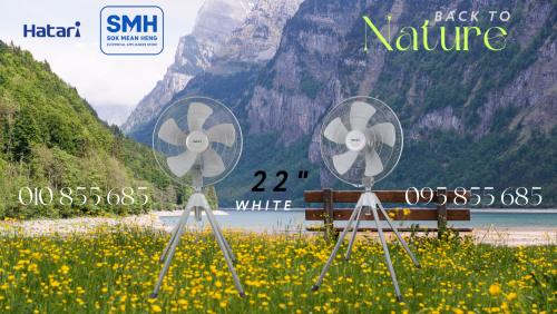 កង្ហារហ៊ាតារីបញ្ឈរធំ_ជើង4 Hatari Industrial Stand Fan _ 22" / 25" (NEW)